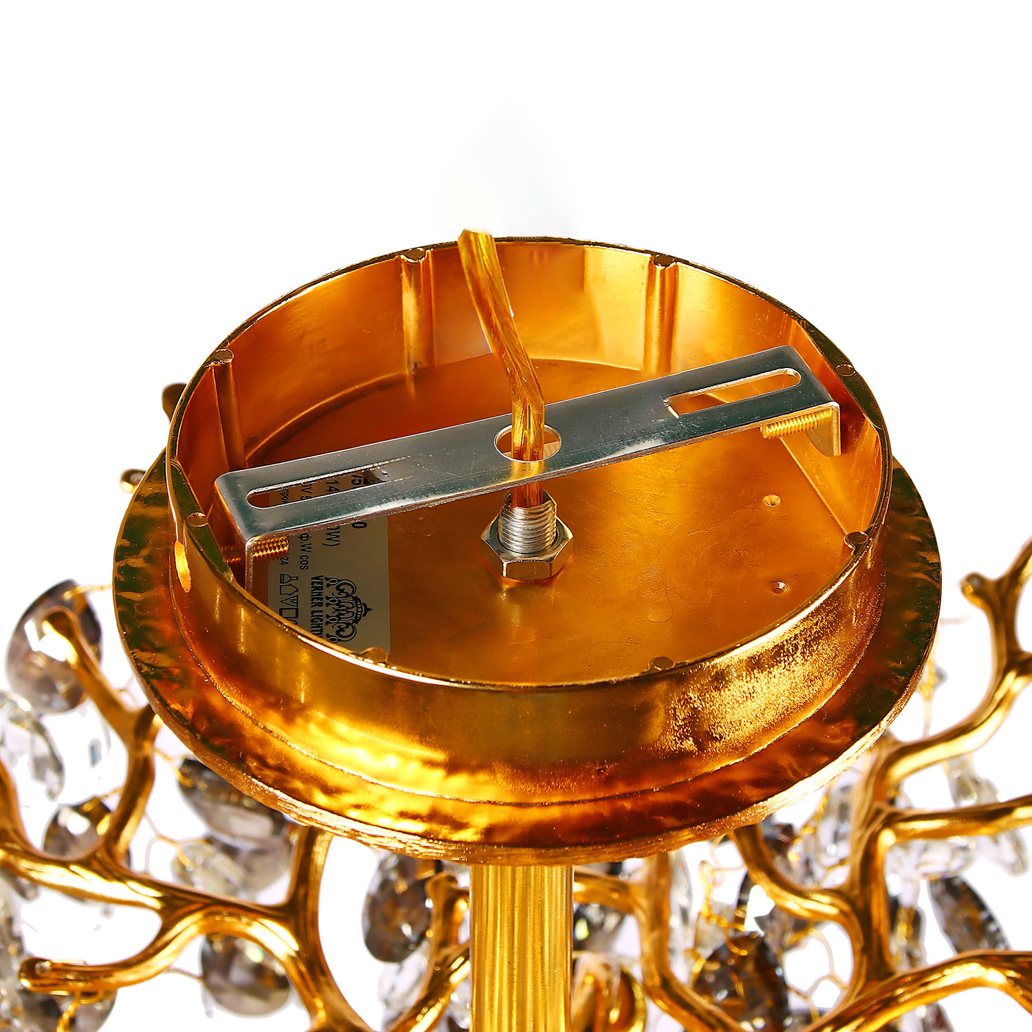 Светильник потолочный хрусталь 5509 Gold 500 мм Е14 S=16м2 золото  VERNER LIGHTING *1