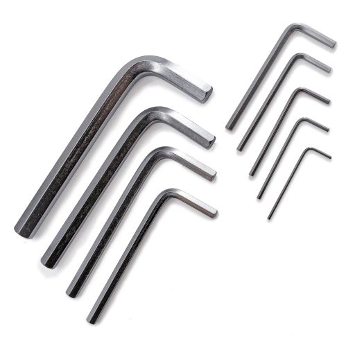 Набор ключей имбусовых НЕХ короткие сатин1,5-10 мм 9ШТ.арт.43-2-100 Ремоколор *1/10/40