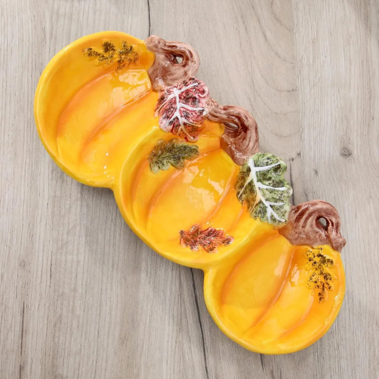 яяяМенажница 3 секции "Тыковки" 31,5х14х4 см  5362004