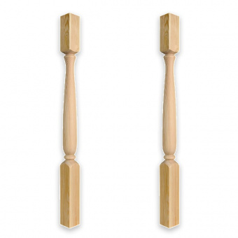 Заходный столб 8х8х110 см Арелан, точеный, тип 1, сосна, сорт экстра