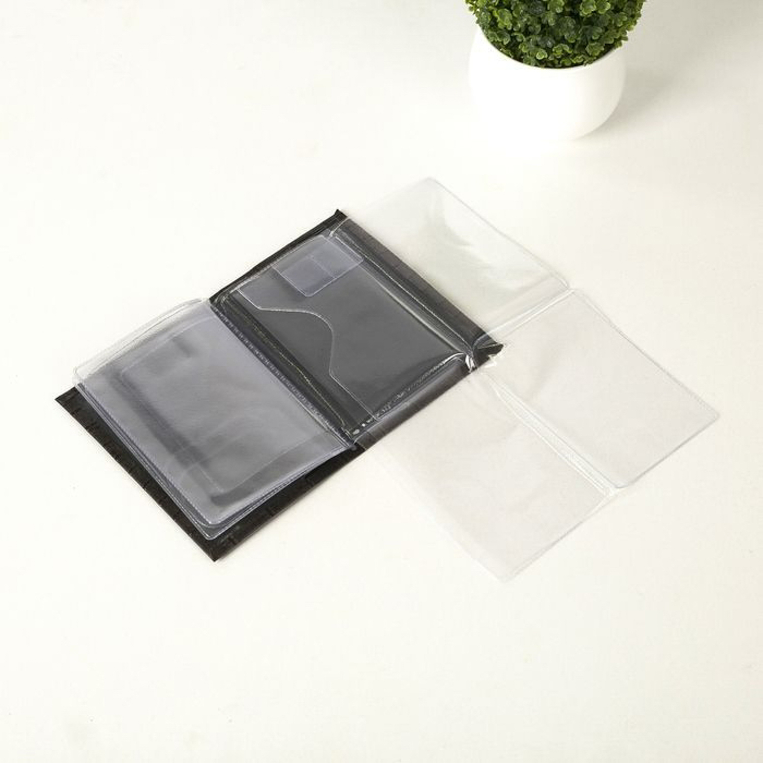 Обложка д/автодокументов,  9,7*1,0*13,7 с вкладышами ПВХ, иск.кожа под крокодила, коричневый 4895901