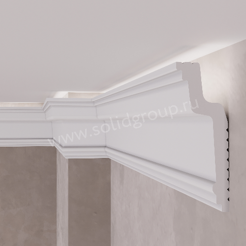 Плинтус потолочный С57/80 2м 75*28 (СОЛИД) *52