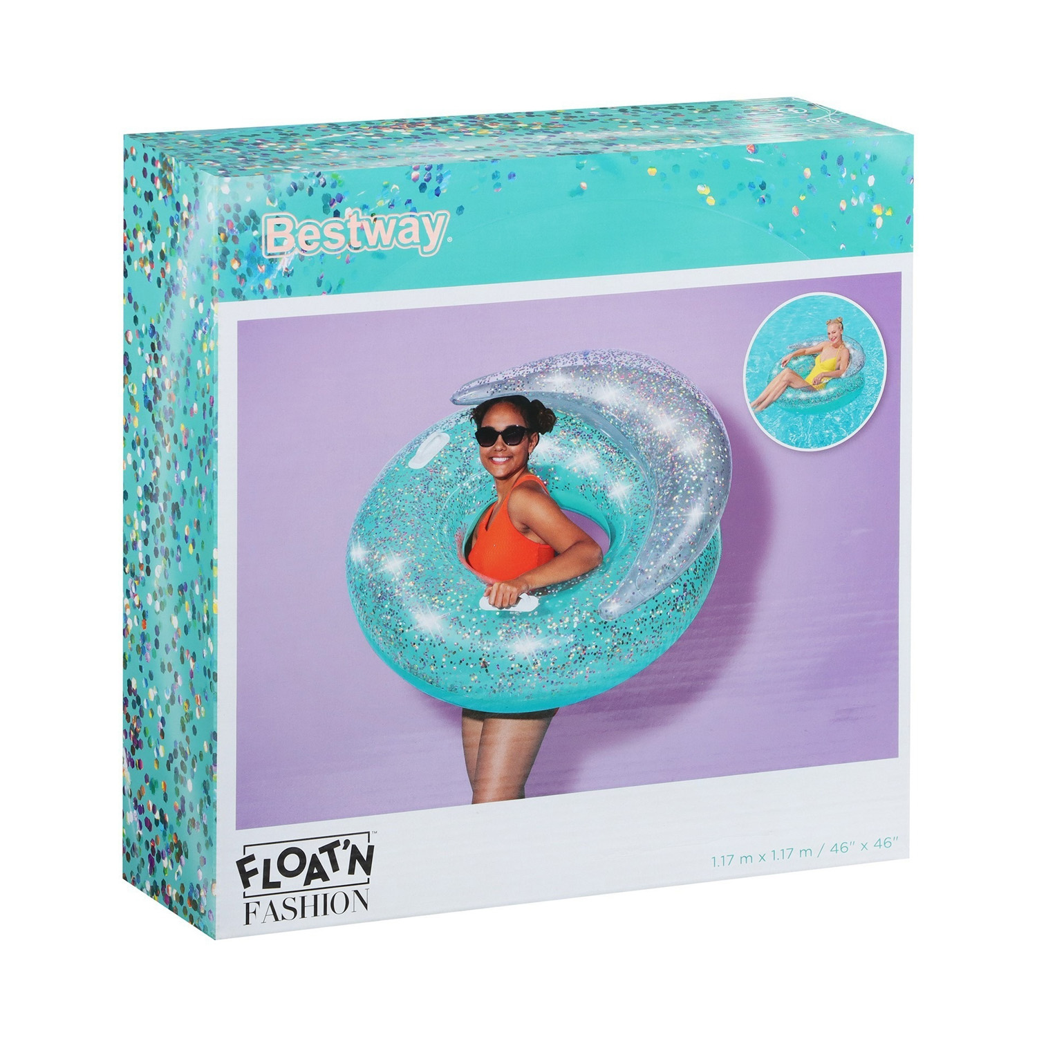 Круг для плавания Блестки 117 х 117 см 43509   7514276