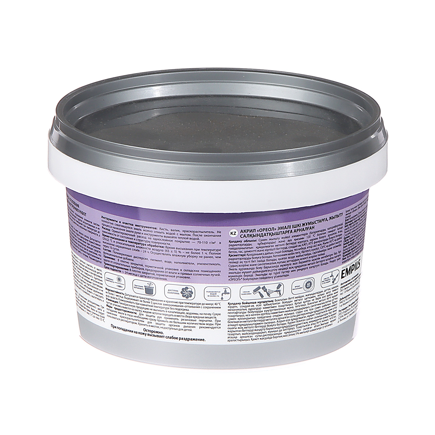 Эмаль для радиаторов акриловая белая 0,5 кг Ореол *1/8/480