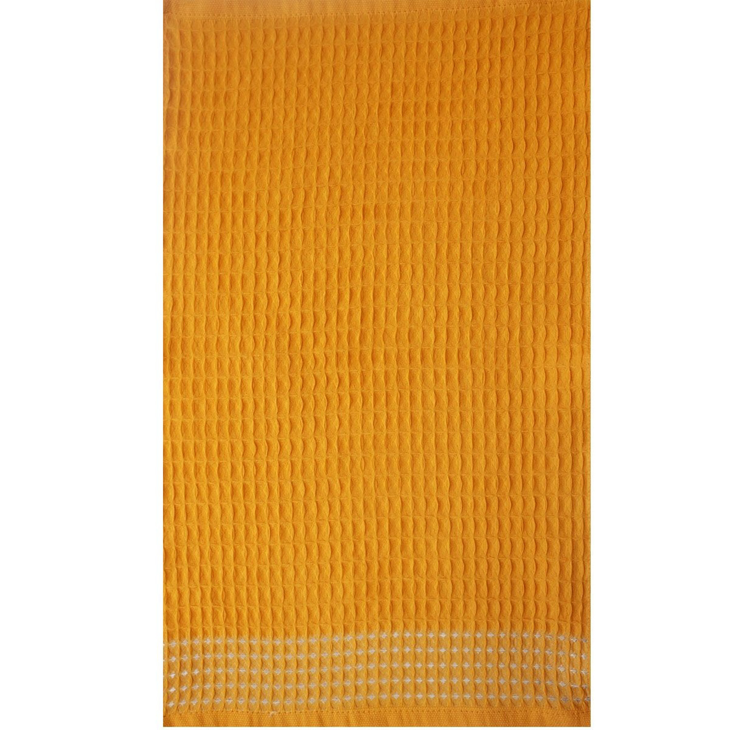 Полотенце вафельное 40*60см на хангере Крупная клетка желтое 150г/м2 Touch *6 *