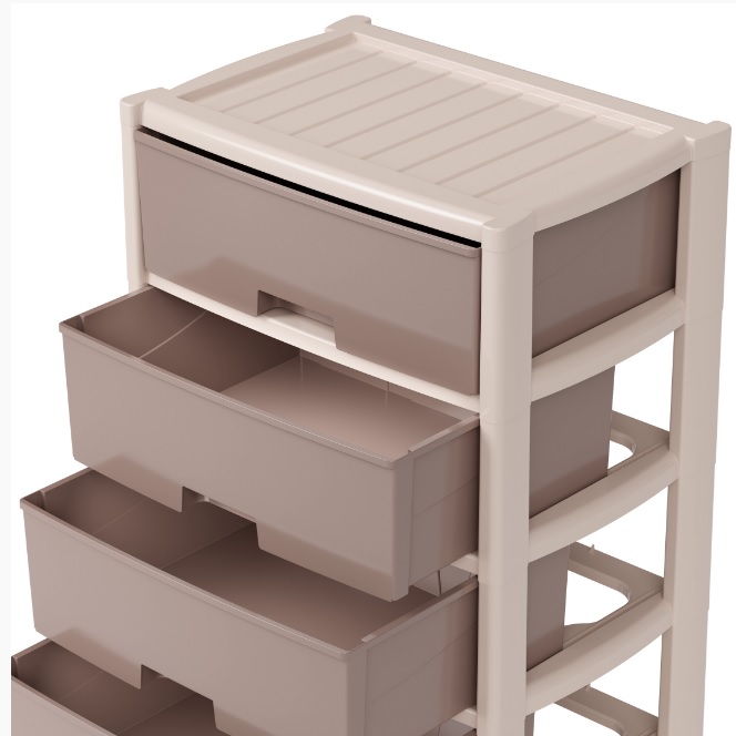 Комод пластм. "Колорит" 5 ящиков выс.1000мм, шир.560мм, гл390мм Беж/св.Беж.М8760"ЗПИ"Альтернатива"*1 Комод пластм. "Колорит" 5 ящиков выс.1000мм, шир.560мм, гл390мм Беж/св.Беж.М8760"ЗПИ"Альтернатива"*1