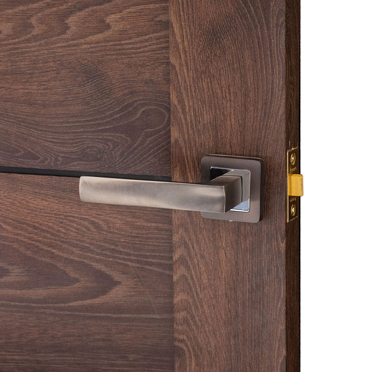 Дверь межкомнатная остеклённая КЛ7/1 Дуб Темный 800 мм черное стекло Двери ГУД *1