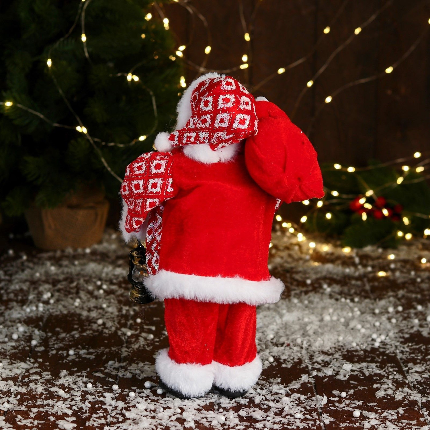 Дед Мороз "В костюме с орнаментом" 28 см, красный   9692587