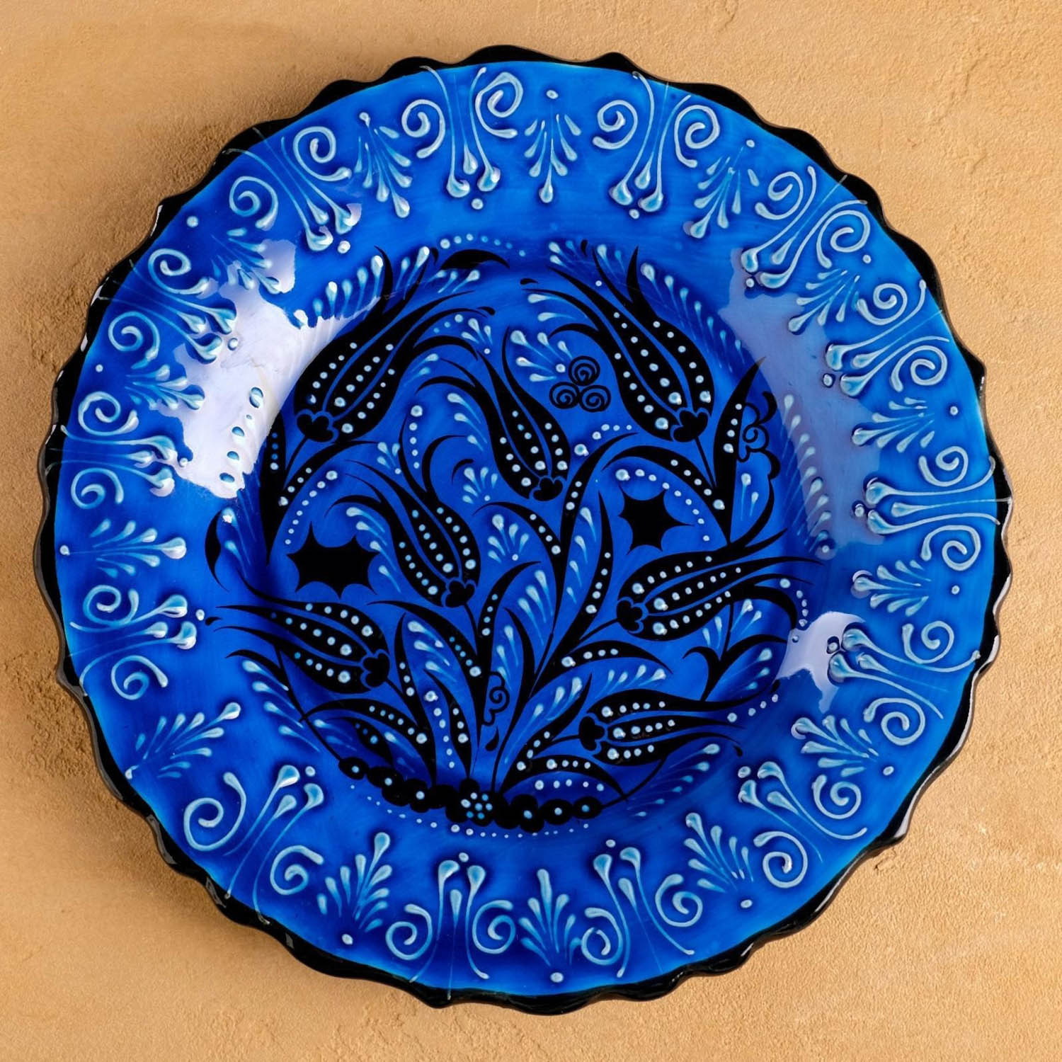 яяяТарелка плоская 26см "Синий тюльпан" 5204254