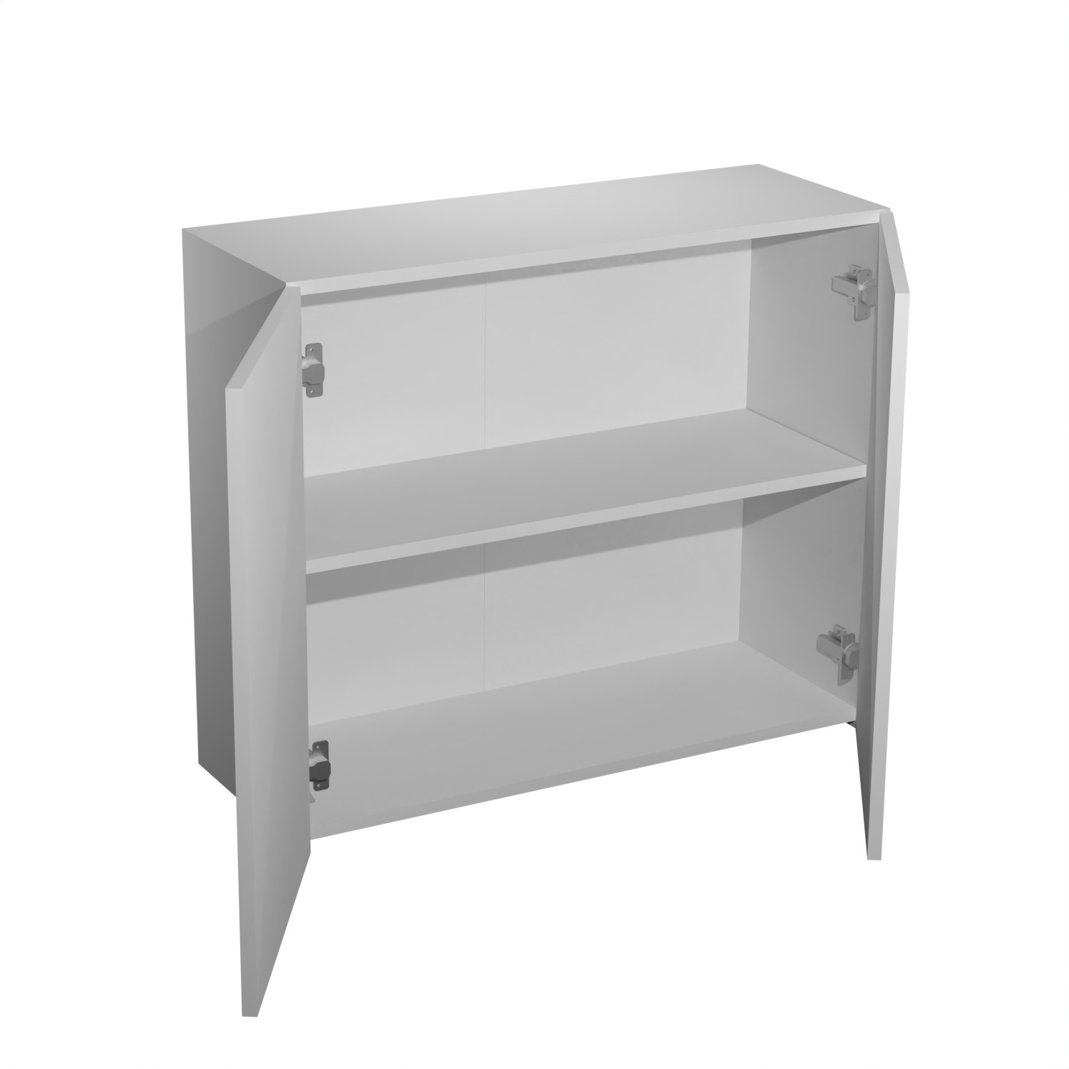 Шкаф навесной 800х676х290 мм BROZEX-WOOD Melissa, с двумя дверцами, белый