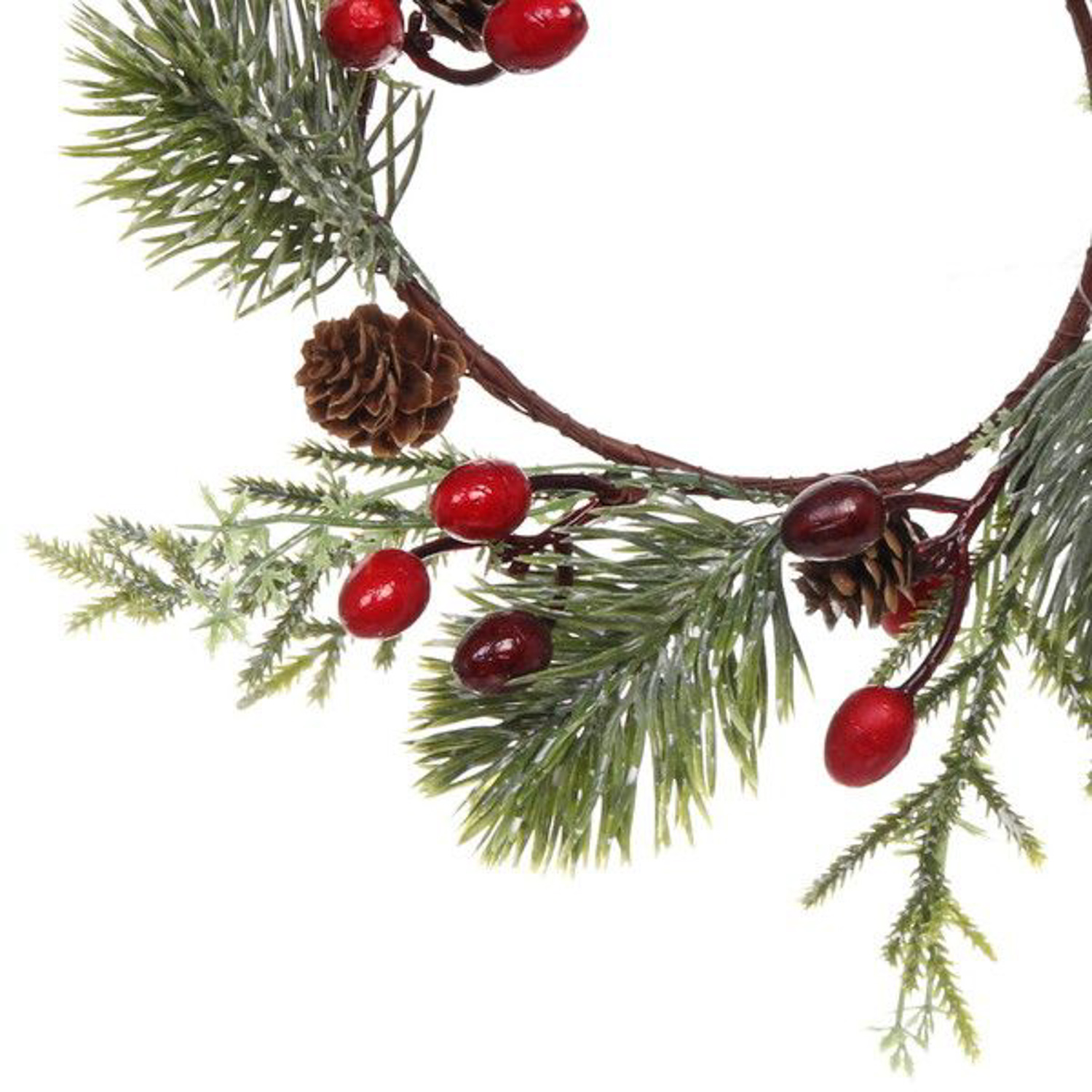 Венок хвойный новогодний "Ягодный Вальс", 30 см