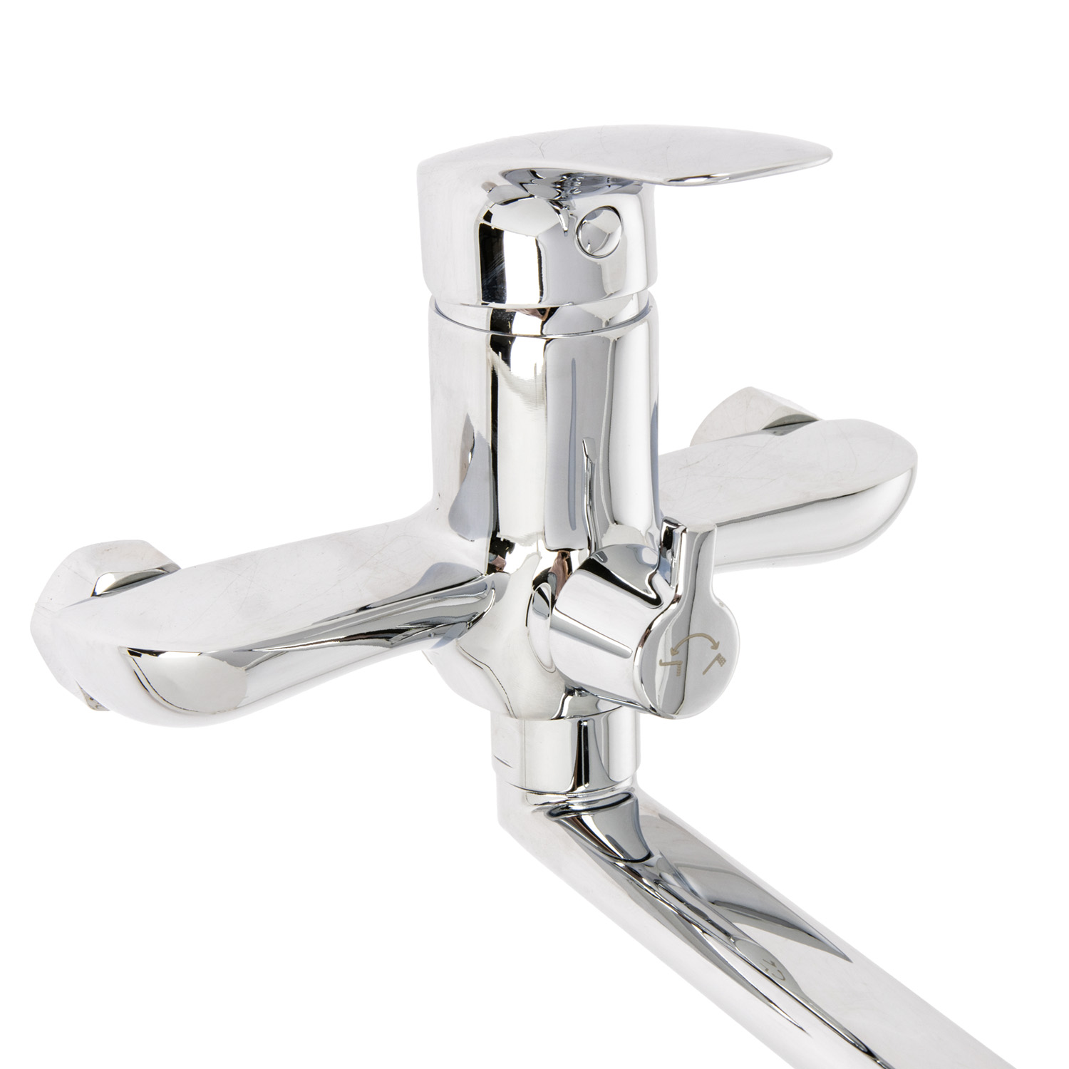 Смеситель для ванны Milardo Rora RORSB00M10, длинный излив, однорычажный, с лейкой