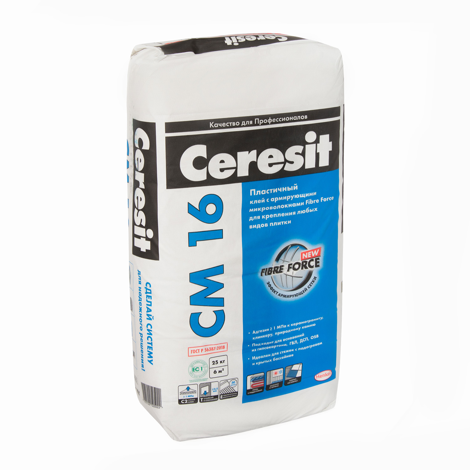 Клей для плитки Церезит СМ 16, 25 кг