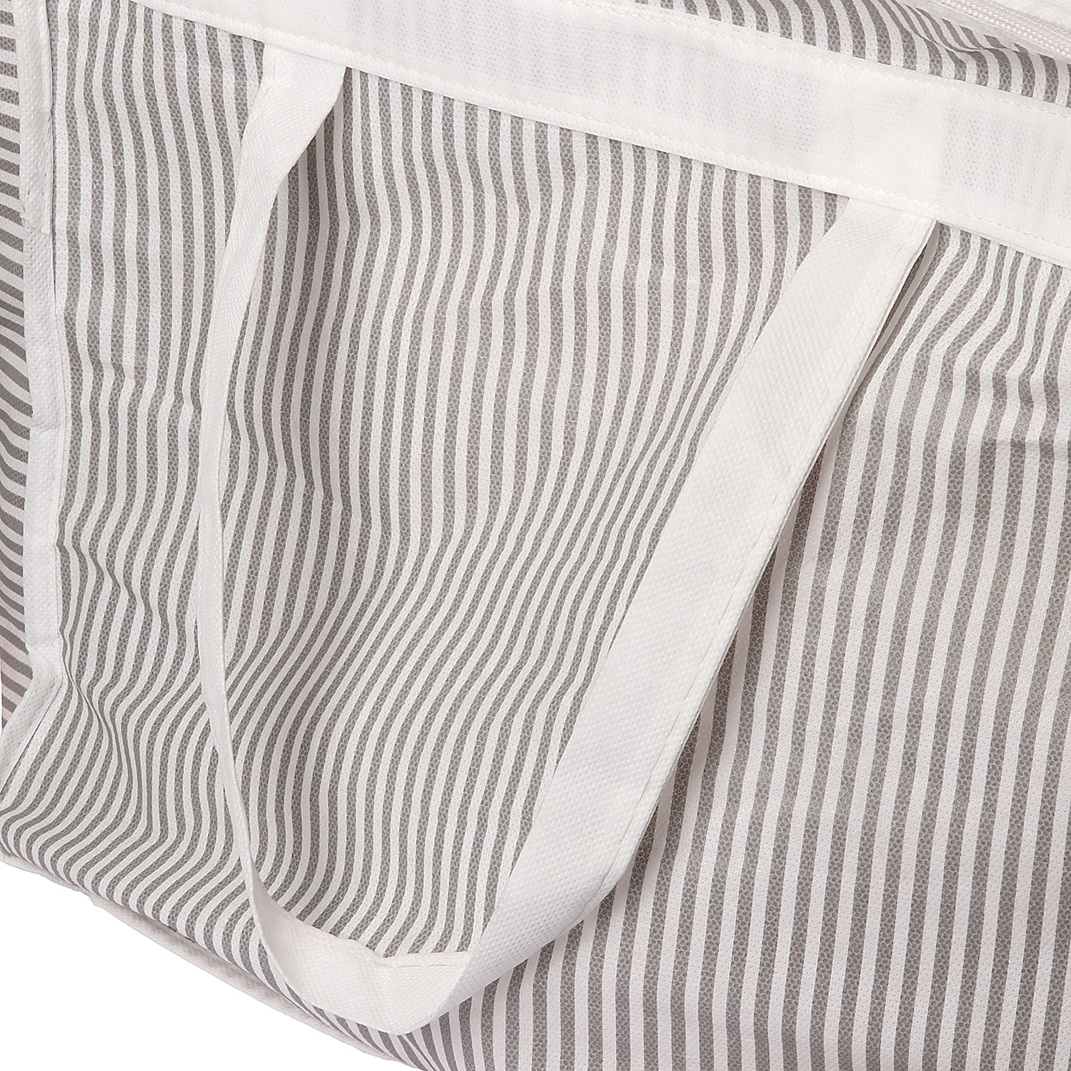 яяяКороб для хранения нетканый материал "LINE" 750Х400Х400мм с крыш. окном Светло-сер 411263030*1/24