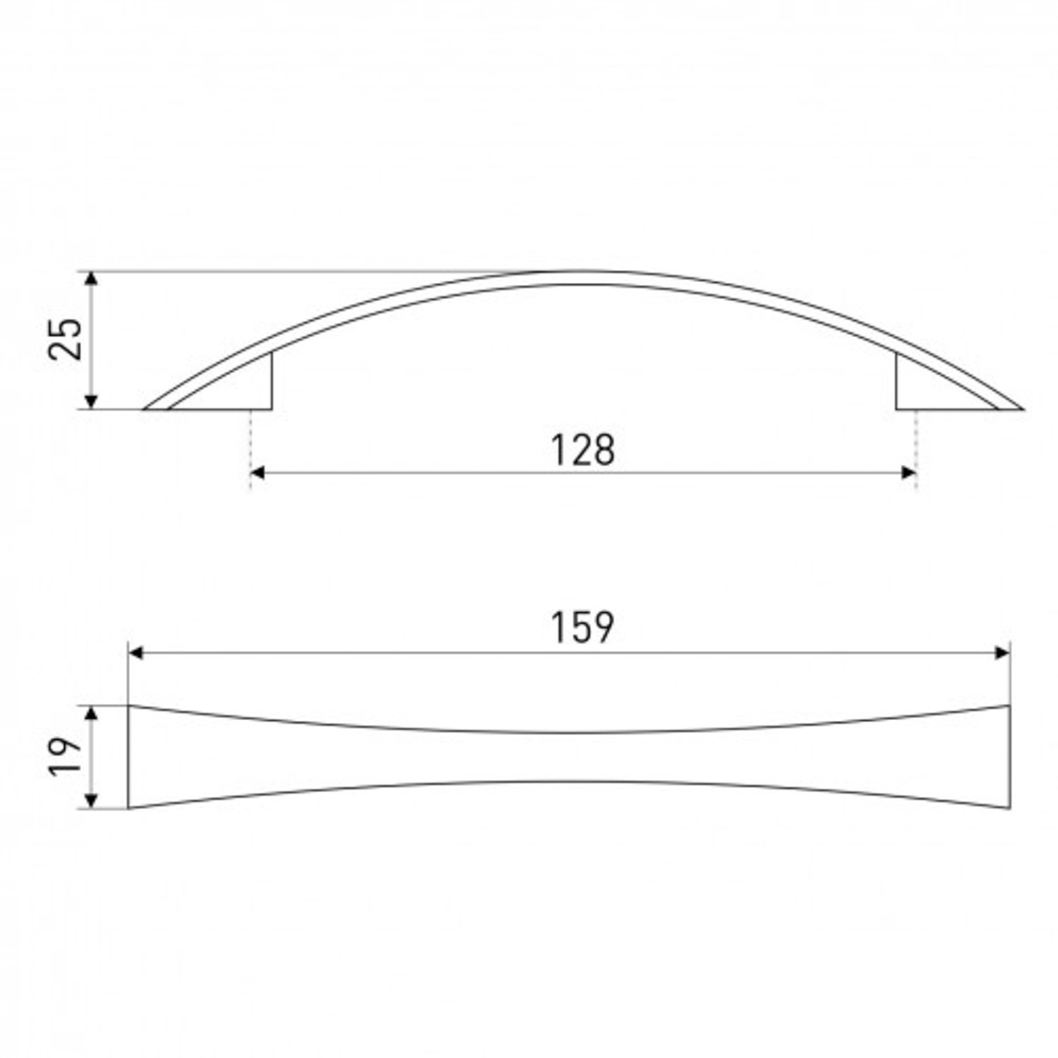 яяяРучка-скоба 128мм ХРОМ матовый 2133-128 Соллер *10/350