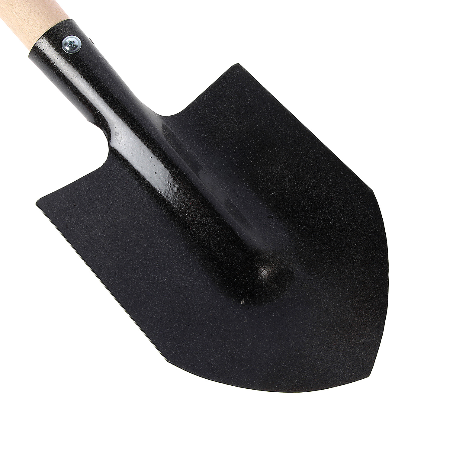 Лопата металлическая 140*170 автомобильная с деревянным черенком   *1