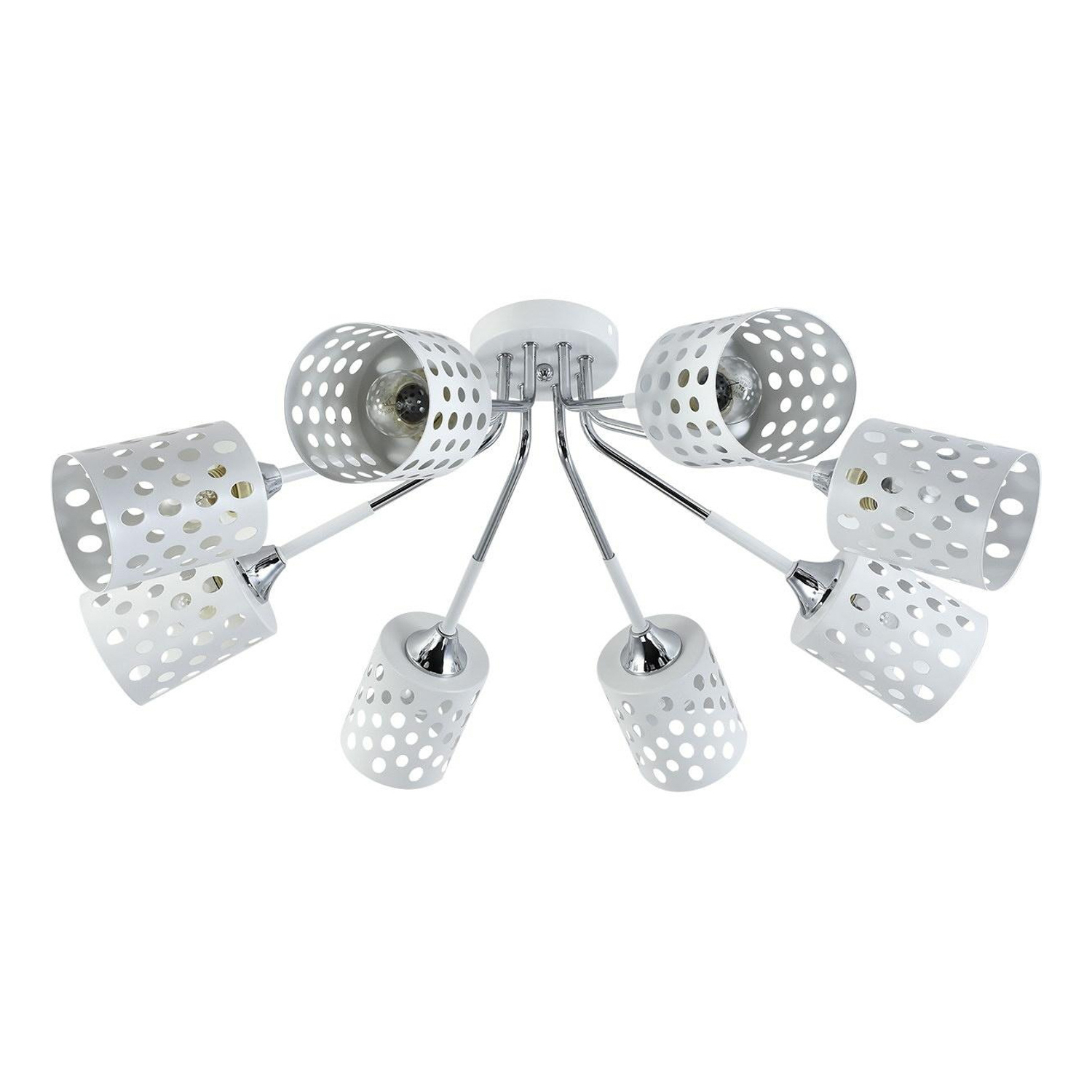 Люстра 11355-0.3-08A WH+CR Е27 60Вт S=48м2 *1/12