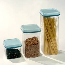 Банка для продуктов пластм. 1,2л 160х110х110мм Прозрачная арт.267 ("Полимербыт") *1/30