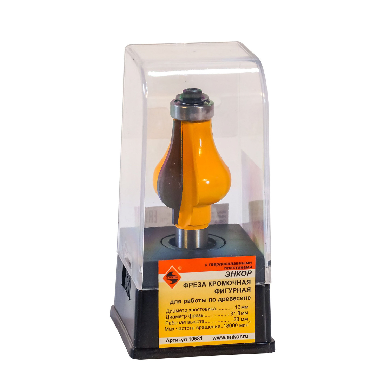 Фреза по дереву кромочная фигурная для перил ф32х38 твердосплав ц/хв 12 ЭНКОР бокс