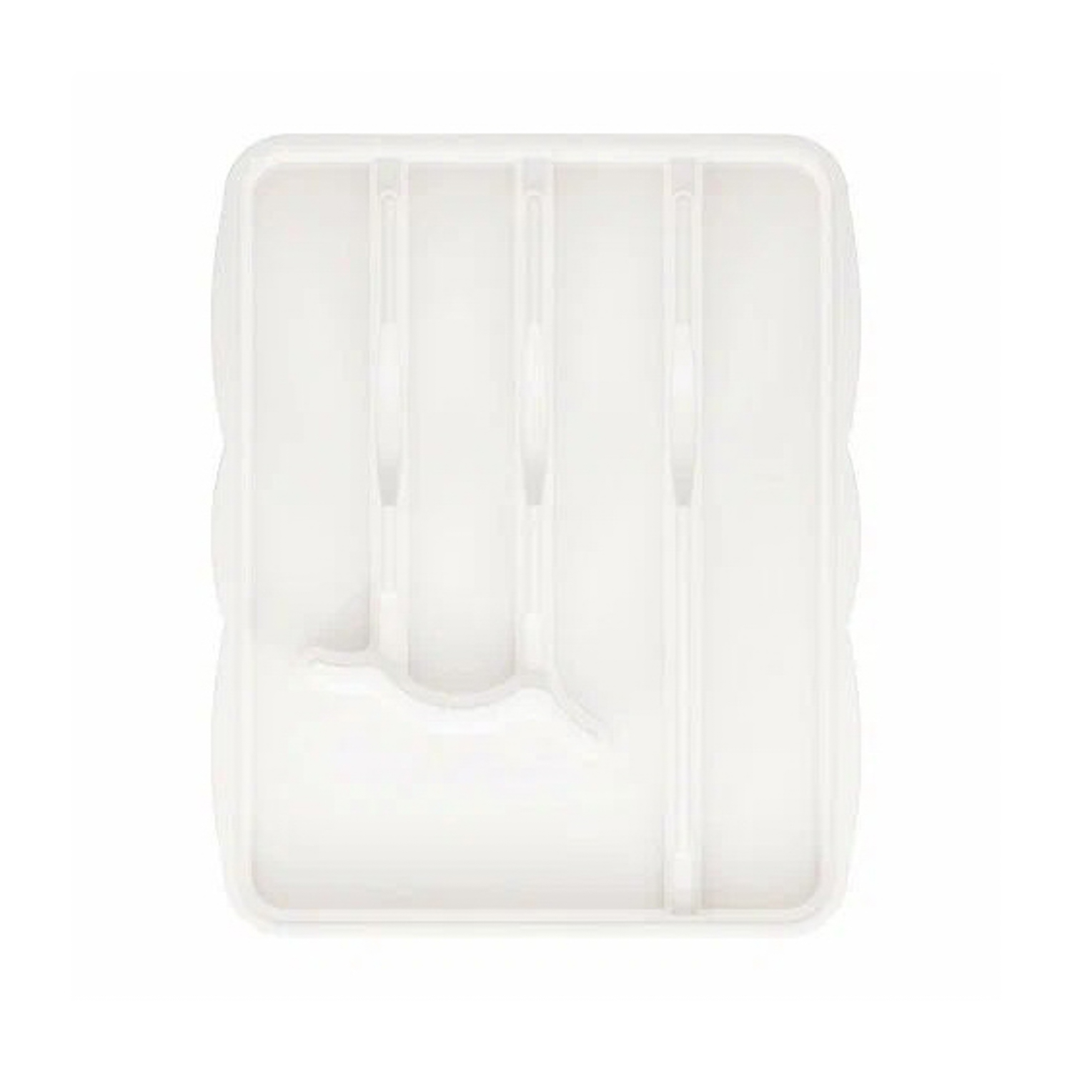 яяяЛоток д/столовых приборов пластм. 315х255х42мм белый М8516 (Октябрьский) *1/23