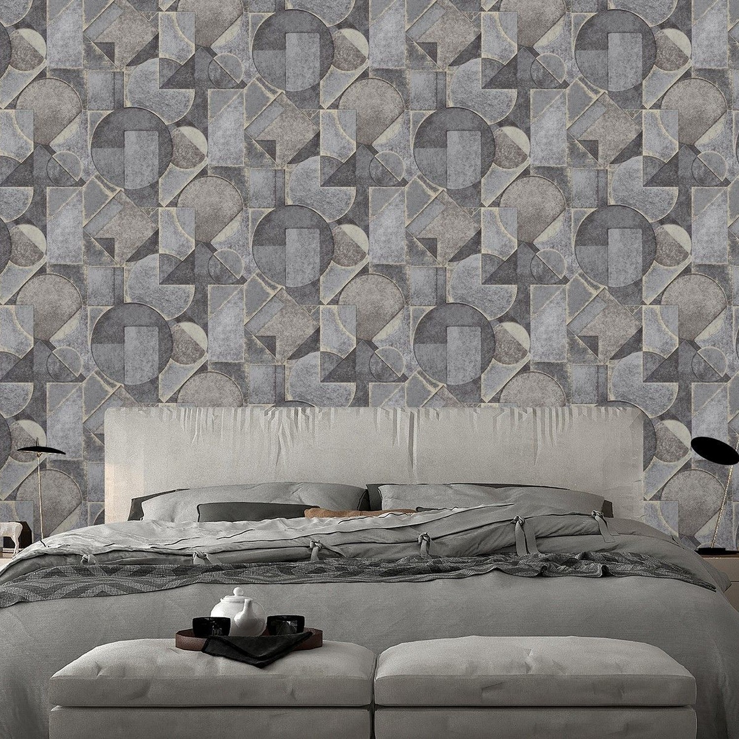 яяяОбои  флиз Ateliero Cubus 88194-15 1.06*10м *6