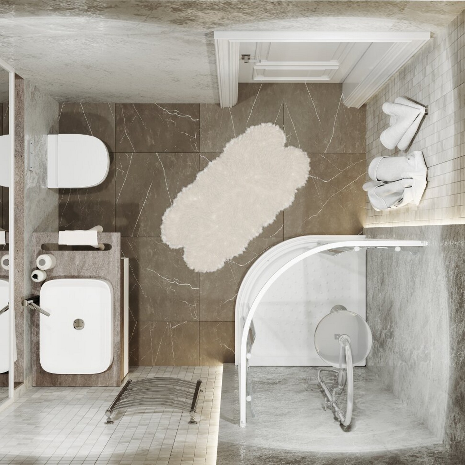 Душевой уголок 90*90*191 А1 "Стандарт"АКВА - ПОЛОСЫ,полукруг, низ. поддон (3 места+сифон D90мм)*1