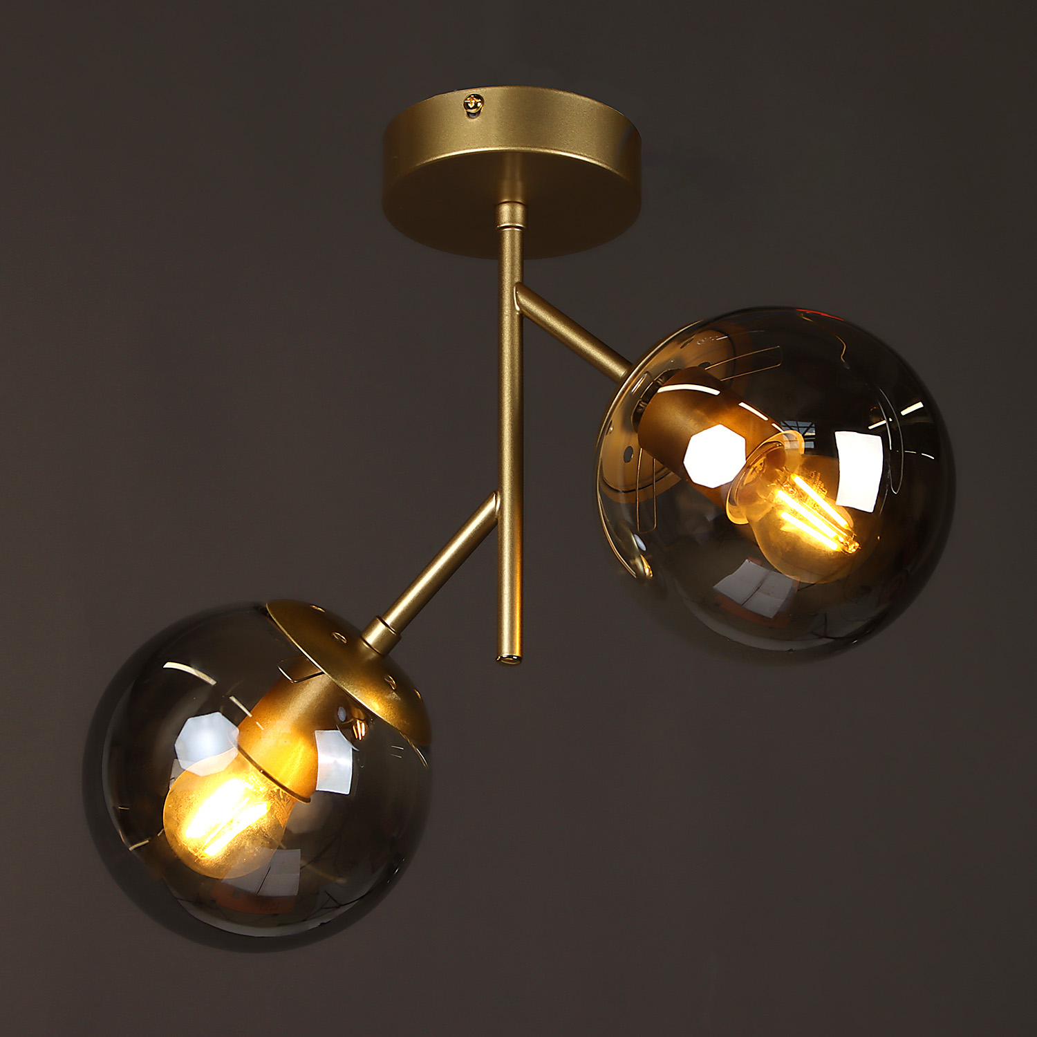 Люстра N36375/2 GD 2*40W E27 220V (l-350; w-130; h-300)  VERNER LIGHTING *1