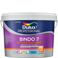Краска акриловая 9 л для стен и потолков DULUX BINDO 7, база BС, матовая, влагостойкая