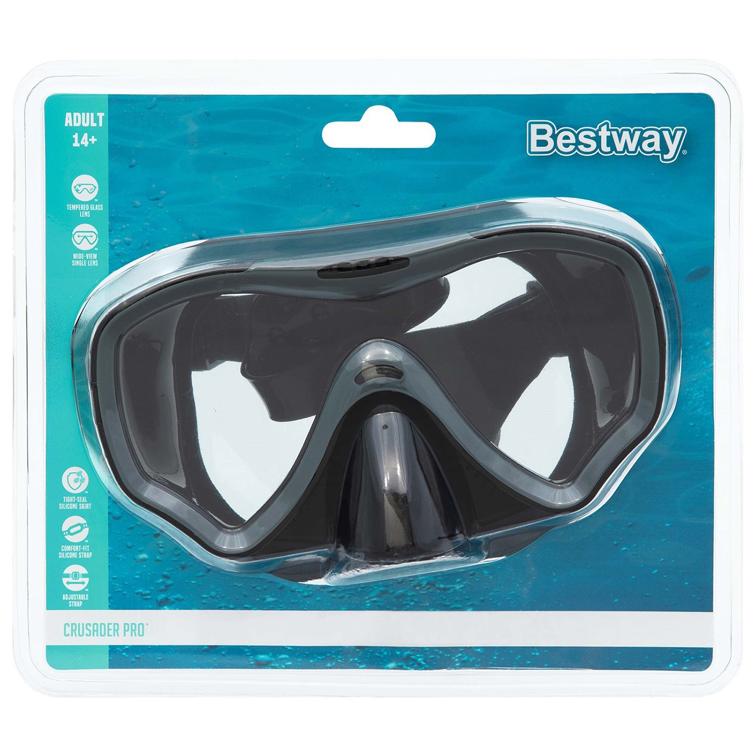 Маска для плавания Crusader Pro Mask, от 14 лет, цвета микс 22074  9298686