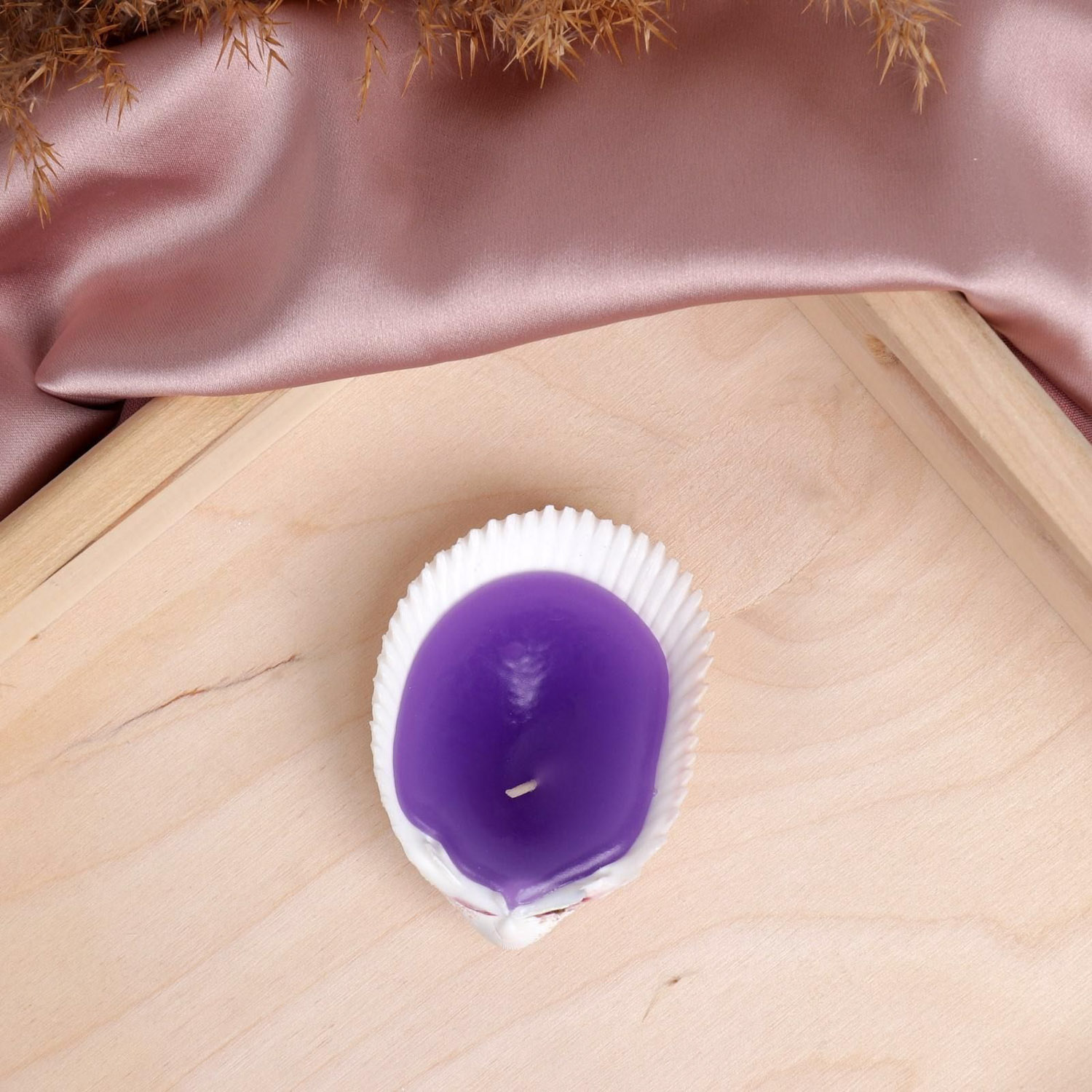 Свеча-ракушка "Time to dream",фиолетовая, 9 х 6 х 2,5 см 6581972