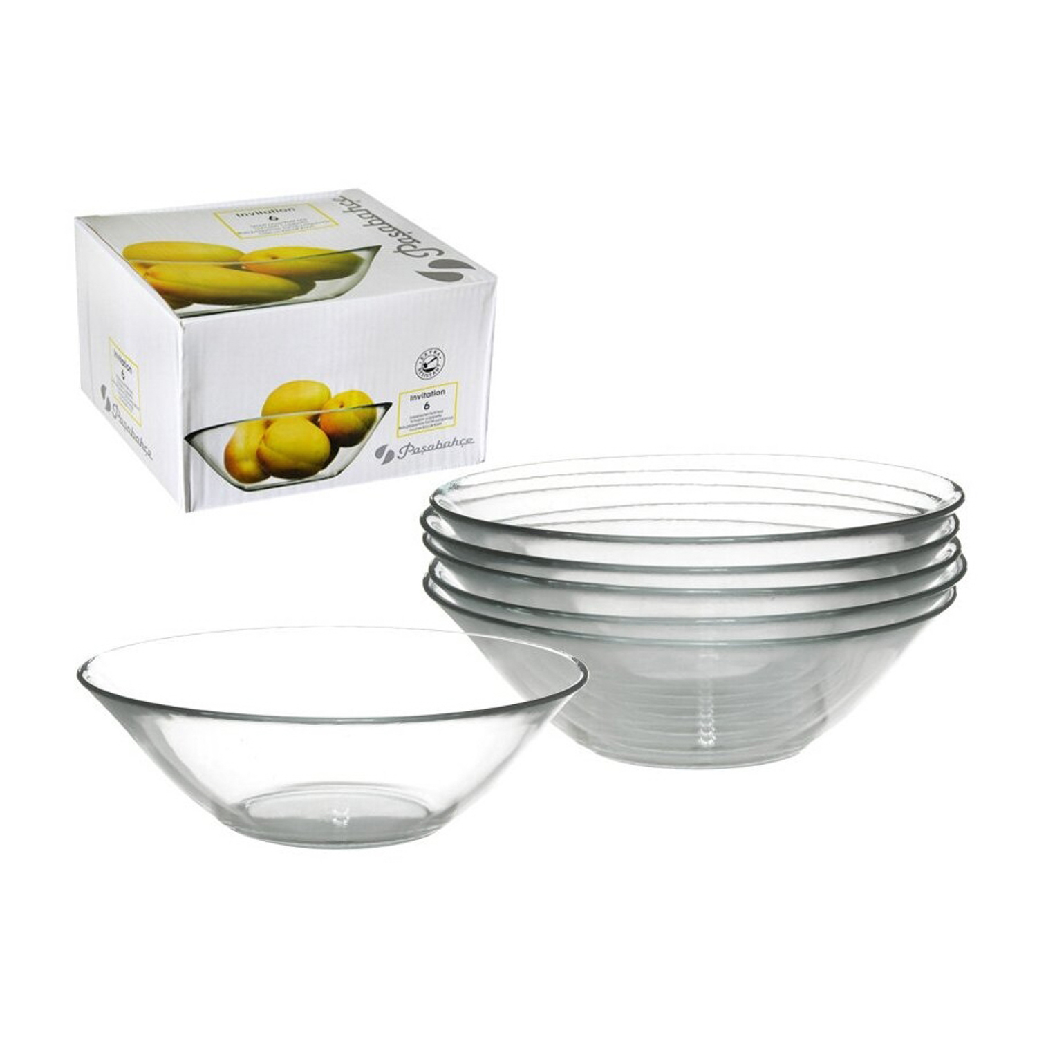 Набор салатников стекло Pasabahce "Инвитейшн" 6шт 350мл d14см 10414 *1/8 Набор салатников стекло Pasabahce "Инвитейшн" 6шт 350мл d14см 10414 *1/8
