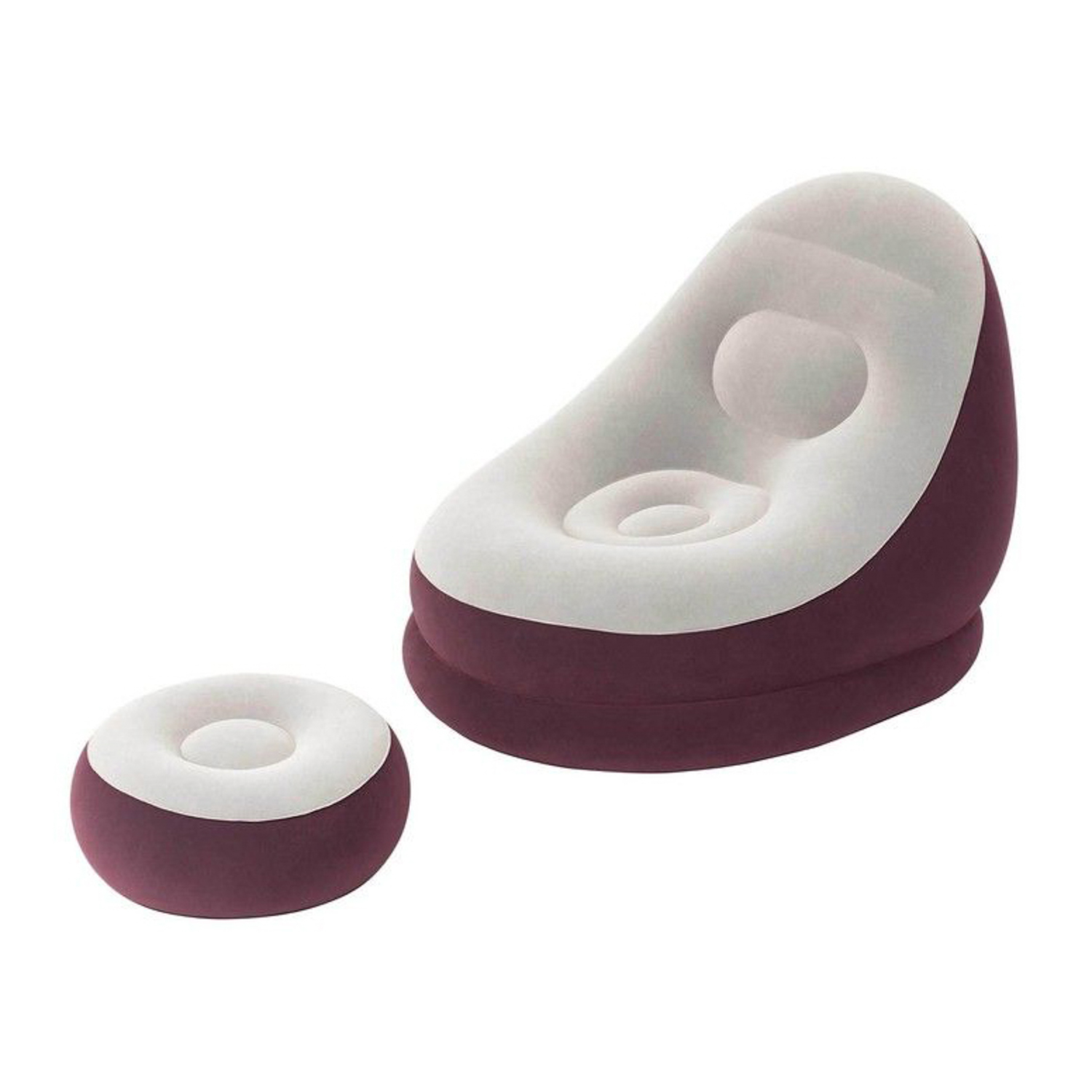 Набор надувной мебели BESTWAY Crusier, кресло 121х100х86 см, пуф 54х54х26 см, цвет микс