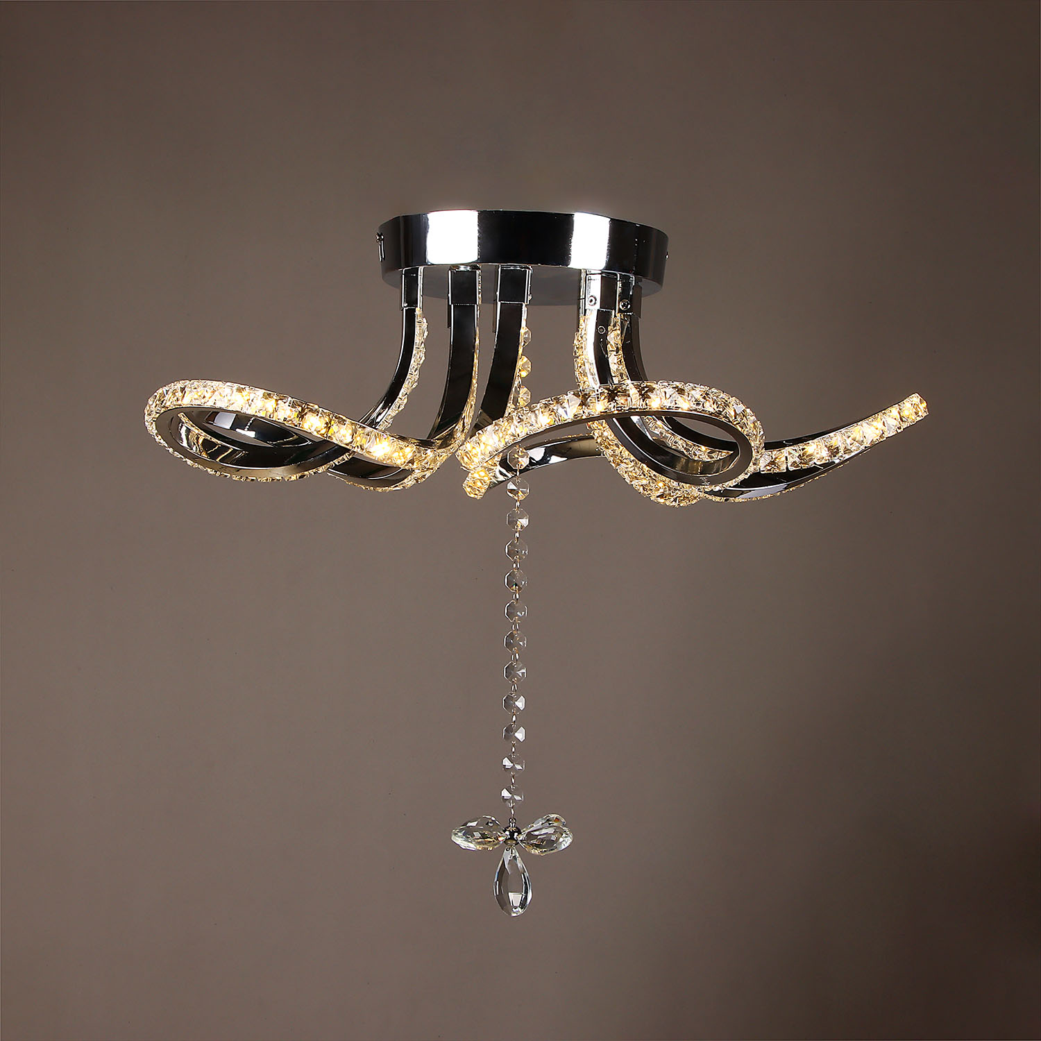 Люстра 8897/130W Chrome 500 мм 3 реж., пульт S=16м2  VERNER LIGHTING *1