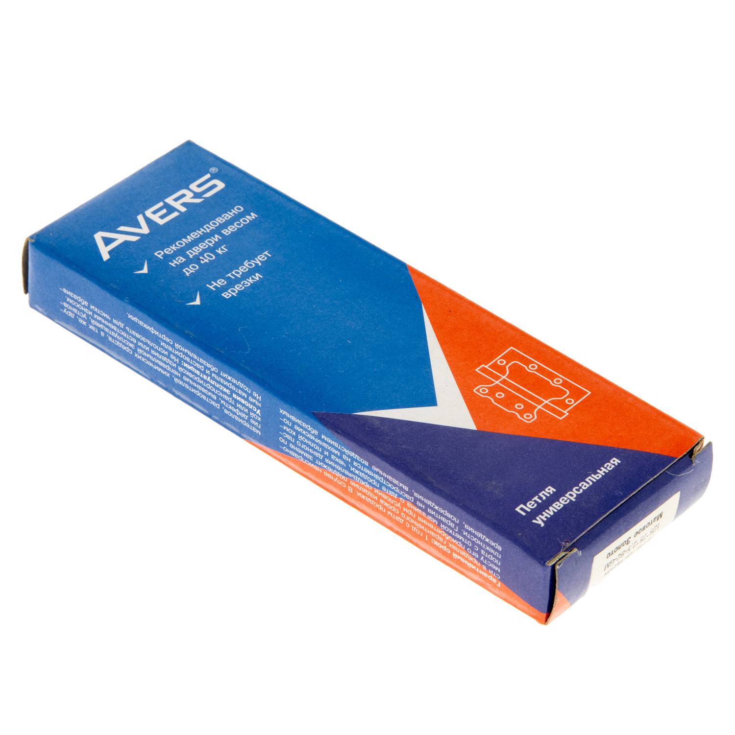 Петля без врезки 125*75*2,5мм ЗОЛОТО матовое GM (комплект 2шт.) AVERS *1/6/48