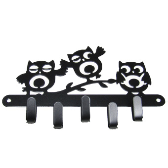 Ключница "Совы" ЧЕРНЫЙ МАТОВЫЙ TRODOS *20