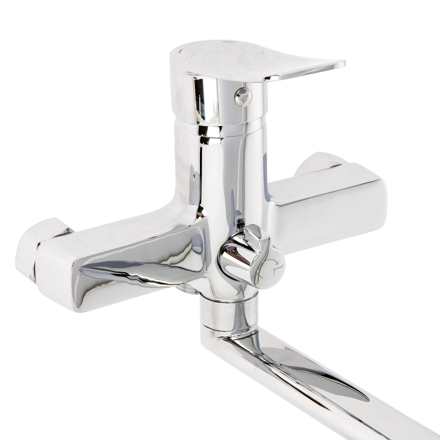 Смеситель для ванны Demi Milardo DEMSB02M02, длинный излив, однорычажный, с лейкой