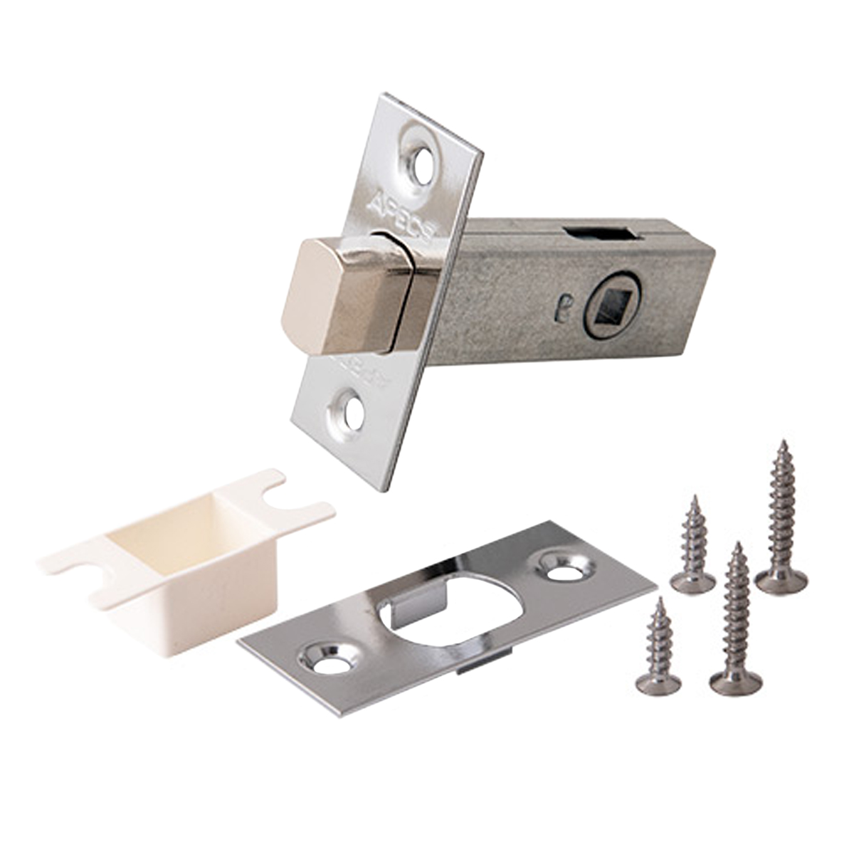 Задвижка дверная врезная APECS L-0126, хром Задвижка дверная врезная APECS L-0126, хром