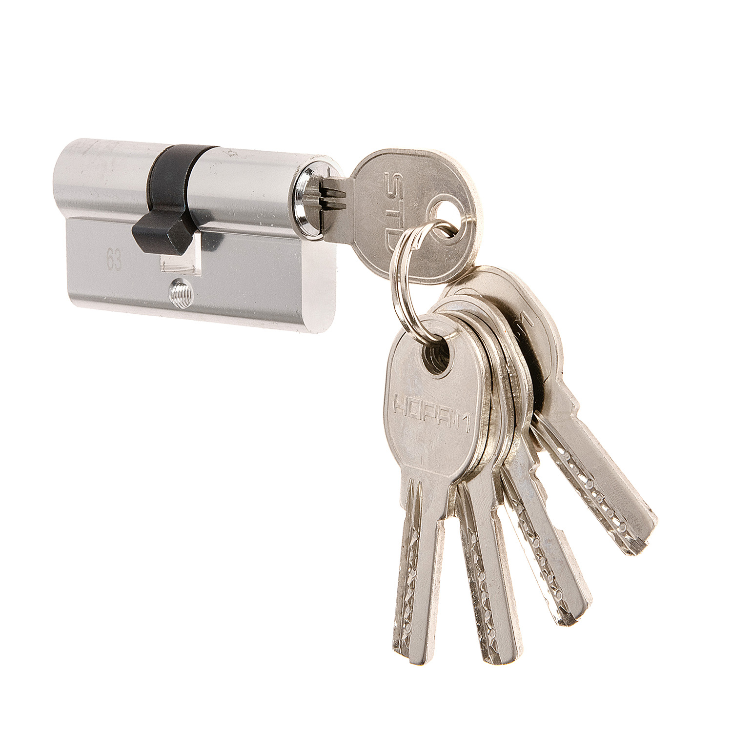 Замок врезной 70мм никель матовый N107 Нора-М *1/20