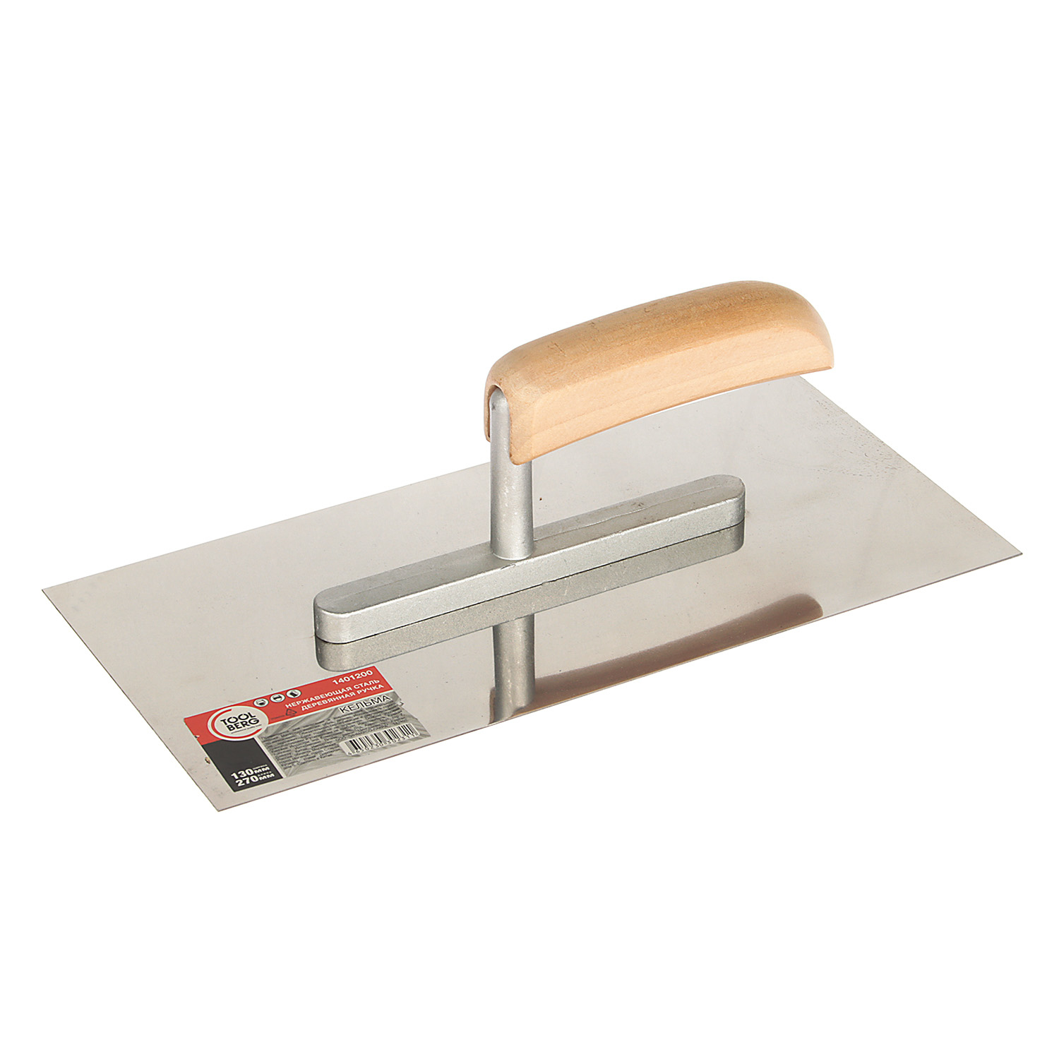 Кельма штукатура стальная PQTools, 270х130 мм, деревянная ручка Кельма штукатура стальная PQTools, 270х130 мм, деревянная ручка