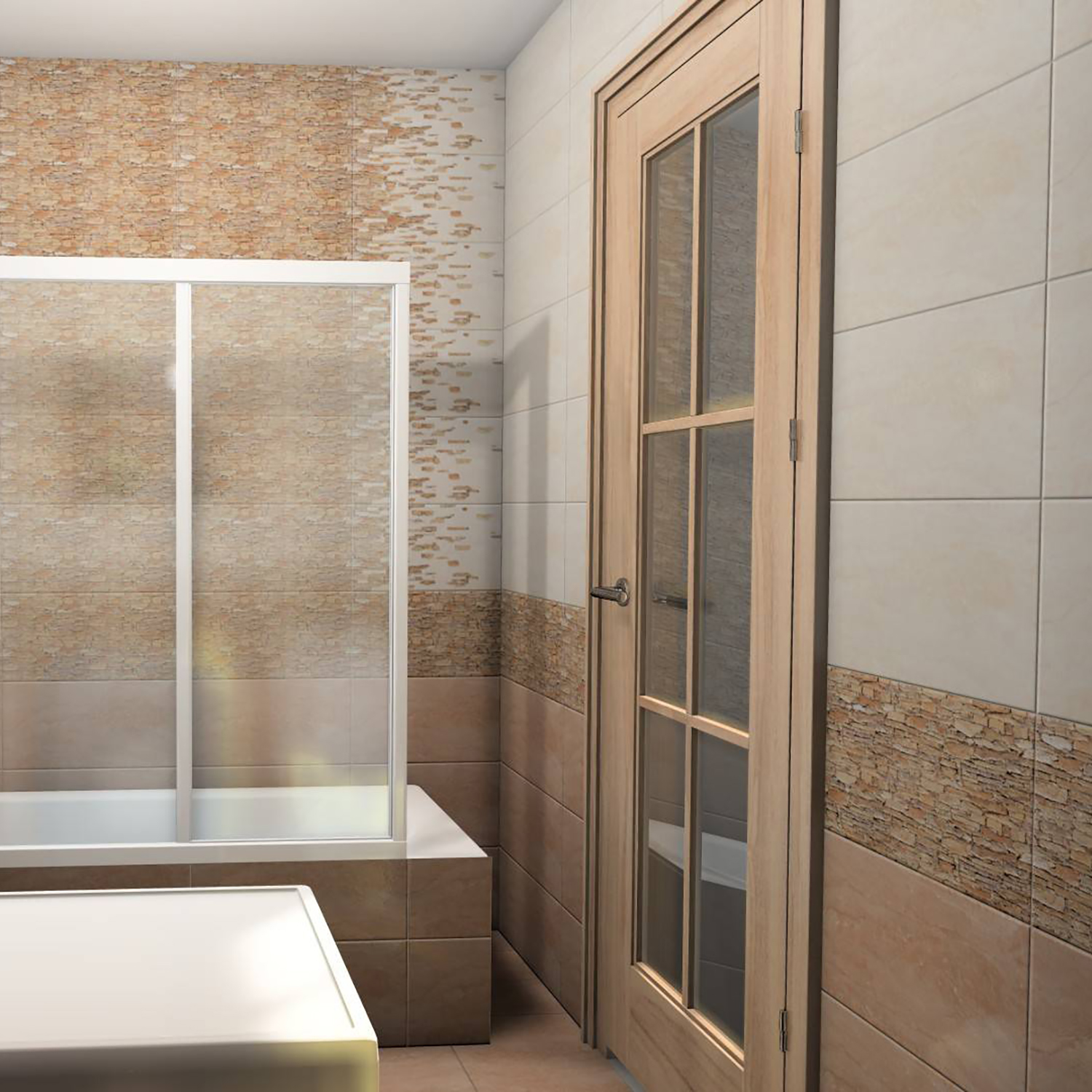 Декор Травертин Французский переулок 250*500 Камень 1 (1*7) 2550-105/1В VINCHI