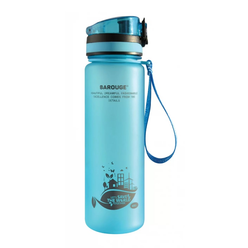 Бутылка д/воды пласт. "Active life" 0,6л с нескольз.покр. Голубой BP-915 "Barouge" *1/100 Бутылка д/воды пласт. "Active life" 0,6л с нескольз.покр. Голубой BP-915 "Barouge" *1/100