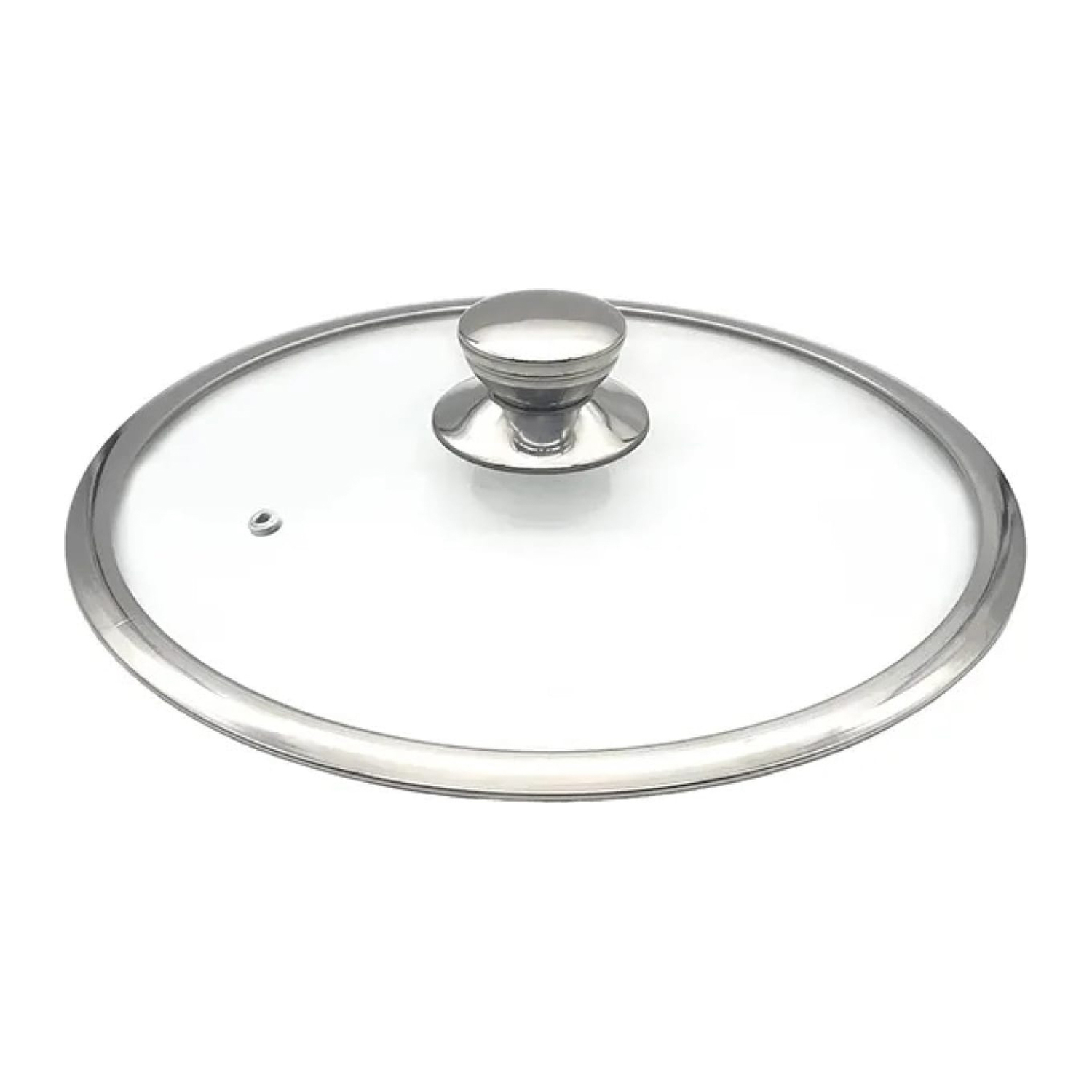 Крышка д/сковороды, кастрюли Стекл. с шир.нерж.ободом,с пароотв. d28см Нерж.р.KC-T28110/N Jarko*1/7