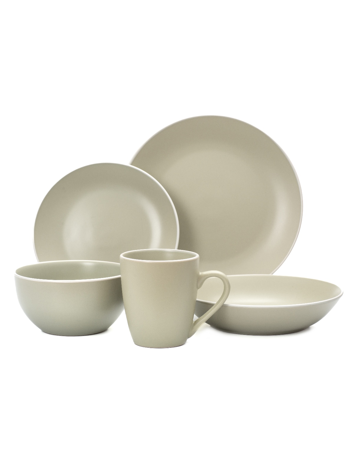 яяяСалатник керамич. "Fioretta" "Scandy Olive"  d14,5см TDB533 *6/36