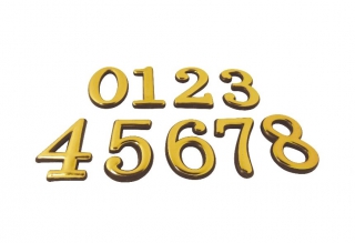 яяяНомер квартирный пластмассовый золото №8 *10/150
