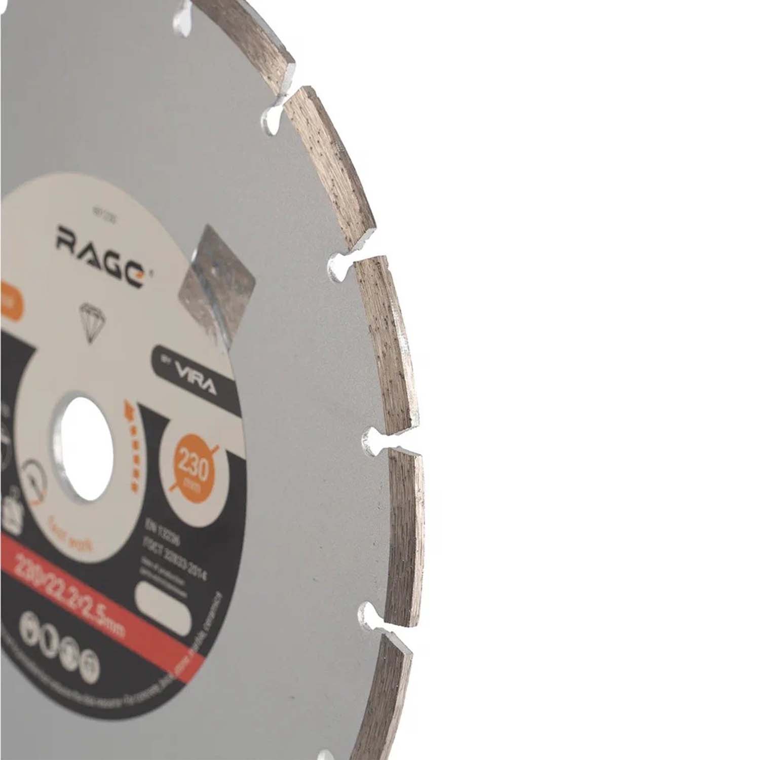 Диск алмазный сегментный HQ 230 мм RAGE by VIRA