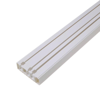 Карниз потолочный шина 3-рядная 3,8м Эконом в инд.уп (крючки+стопор) Магеллан *5 *