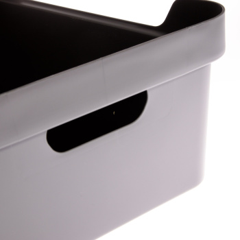 Контейнер д/хранения пластм. "Luxe"12,0л 380x276x140мм Серый арт.433205611 ("Бытпласт")*1/6