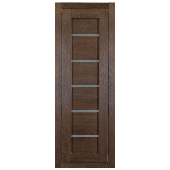 Дверное полотно остекленное BROZEX-WOOD Comfort-2, 2000х600х36 мм, кедр венге 3D