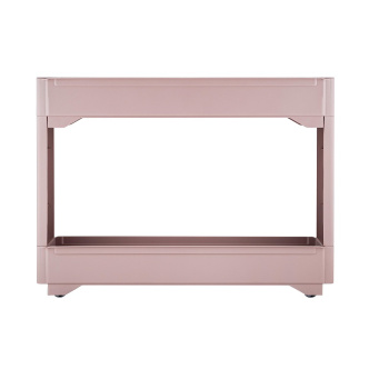 яяяЭтажерка пластм. "Regular" 2 секции-лотка, на колес 537х133х450мм Беж. топаз арт.KL383712005*1/6