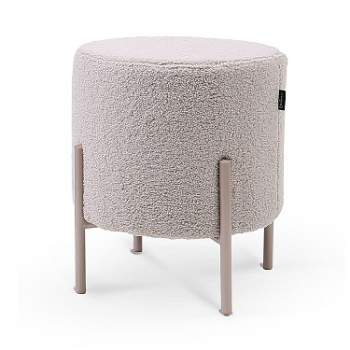 Пуф КРУГЛЫЙ 385х385х410мм СВЕТЛО-СЕРЫЙ Haushalt HPF2/С *1